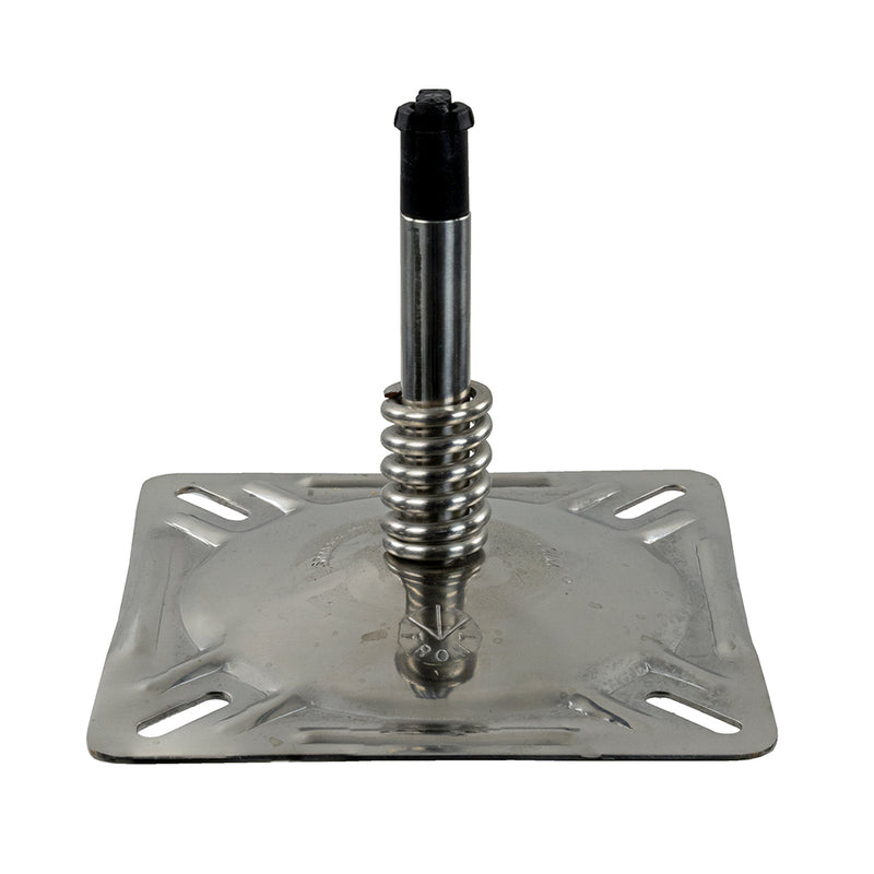 Springfield KingPin 7" x 7" Seat Mount w/Spring - Polished [1614201-PP] - Mealey Marine