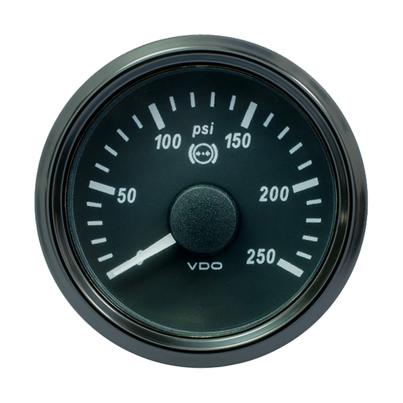 VDO SingleViu 52mm (2-1/16") Brake Pressure Gauge - 250 PSI - 0-4.5V [A2C3832730030] - Mealey Marine