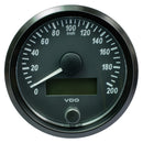VDO SingleViu 80mm (3-1/8") Speedometer - 200 KM/H [A2C3832940030] - Mealey Marine