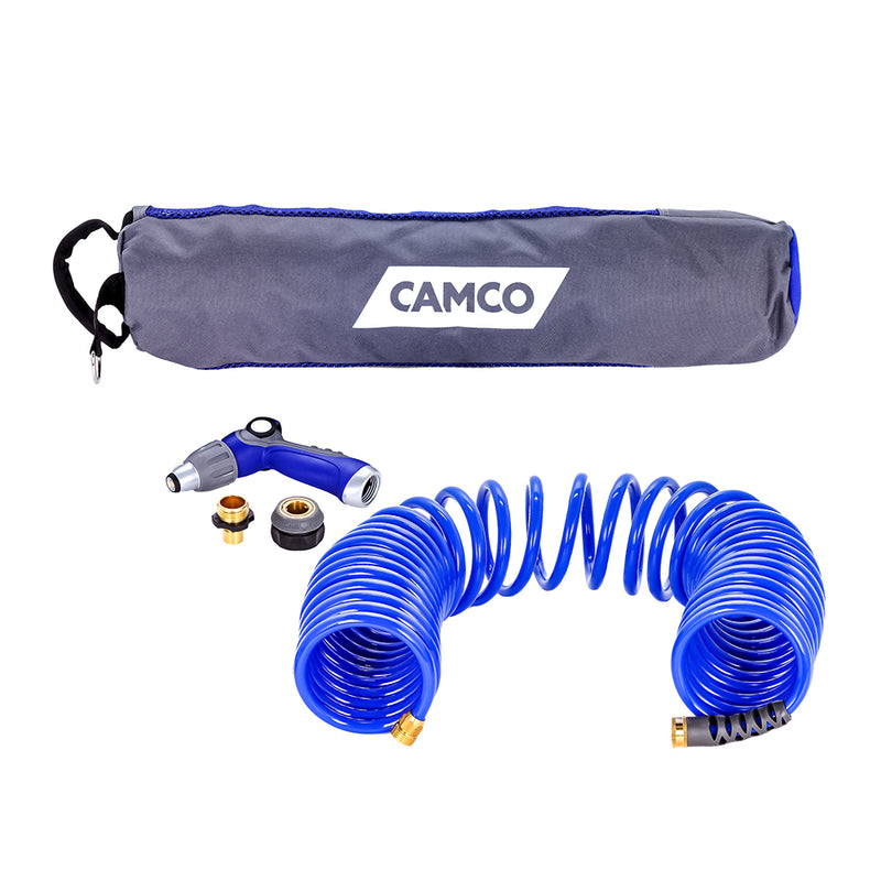 Camco 40 Coiled Hose  Spray Nozzle Kit [41982] - Mealey Marine