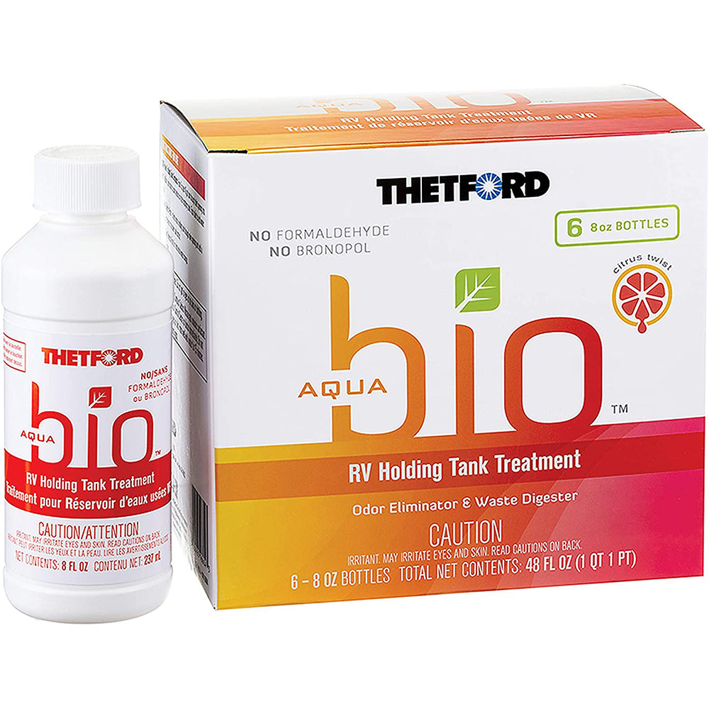 Thetford AquaBio RV Holding Tank Treatment - Citrus Twist Scent - 6-Pack of 8oz Bottles [96604] - Mealey Marine