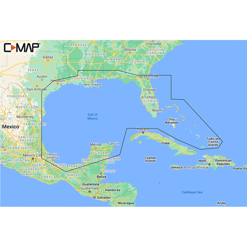 C-MAP M-NA-Y204-MS Gulf of Mexico to Bahamas REVEAL Coastal Chart [M-NA-Y204-MS] - Mealey Marine