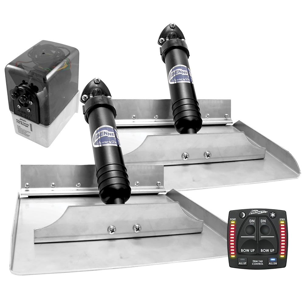 Bennett 12x12 Hydraulic Trim Tab System w/One Box Indication [1212OBI] - Mealey Marine