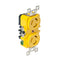 Marinco Locking Receptacle - 15A, 125V - Yellow [4700CR] - Mealey Marine