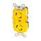 Marinco Locking Receptacle - 15A, 125V - Yellow [4700CR] - Mealey Marine