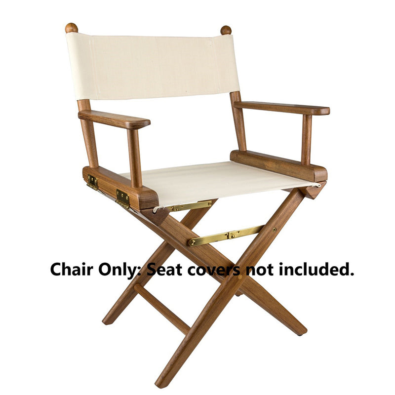 Whitecap Directors Chair w/o Seat Covers - Teak [60040] - Mealey Marine