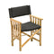 Whitecap Directors Chair II w/Black Cushion - Teak [61051] - Mealey Marine