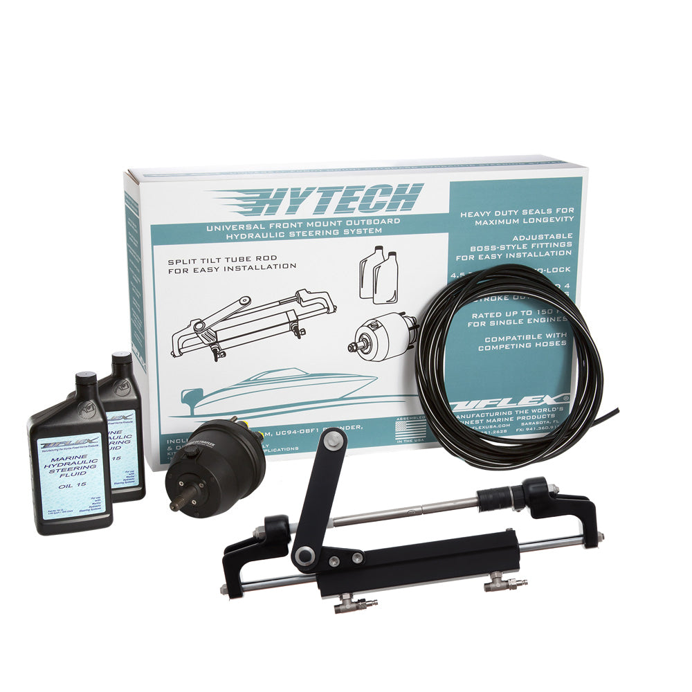 Uflex HYTECH 1.1 Front Mount OB System up to 175HP - Includes UP20 FM Helm, 2qts of Oil, UC95-OBF Cylinder  40 Tubing [HYTECH 1.1] - Mealey Marine