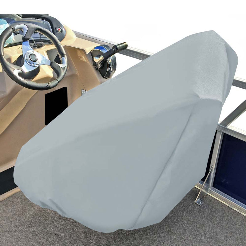 Carver Poly-Flex II Captains Chair Cover - Fits up to 32H x 26W x 25D - Grey [61061F-10] - Mealey Marine