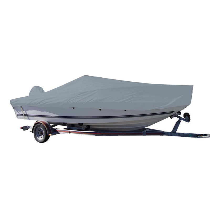 Carver Sun-DURA Styled-to-Fit Boat Cover f/17.5 V-Hull Center Console Fishing Boat - Grey [70017S-11] - Mealey Marine