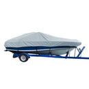 Carver Sun-DURA Styled-to-Fit Boat Cover f/22.5 V-Hull Low Profile Cuddy Cabin Boats w/Windshield  Rails - Grey [77722S-11] - Mealey Marine