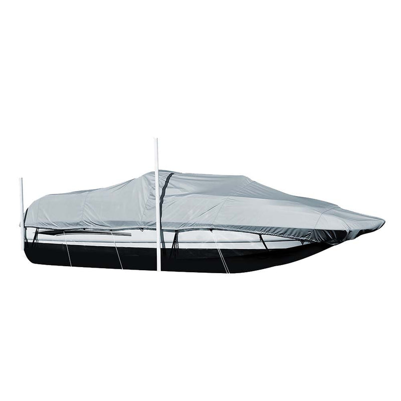 Carver Sun-DURA Styled-to-Fit Boat Cover f/25.5 Sterndrive Deck Boats w/Walk-Thru Windshield - Grey [95125S-11] - Mealey Marine