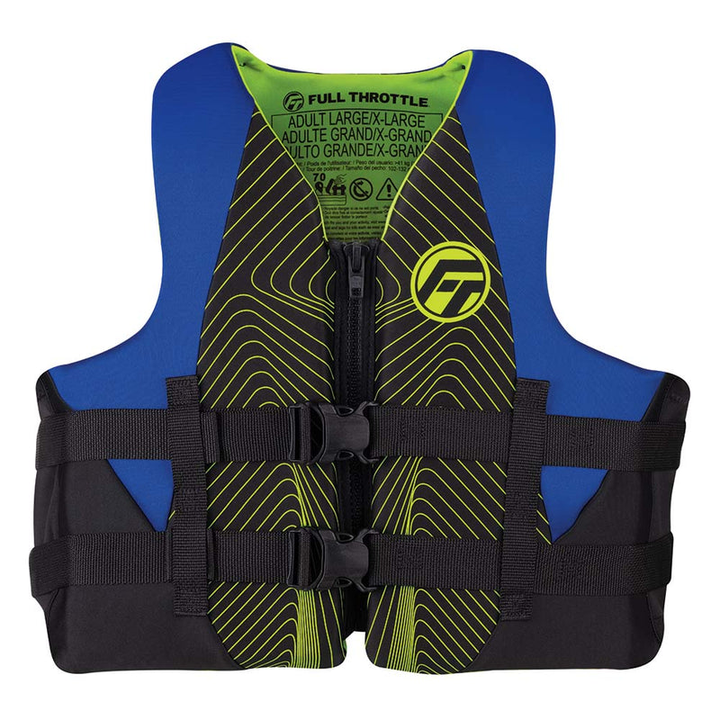 Full Throttle Adult Rapid-Dry Life Jacket - S/M - Blue/Black [142100-500-030-22] - Mealey Marine