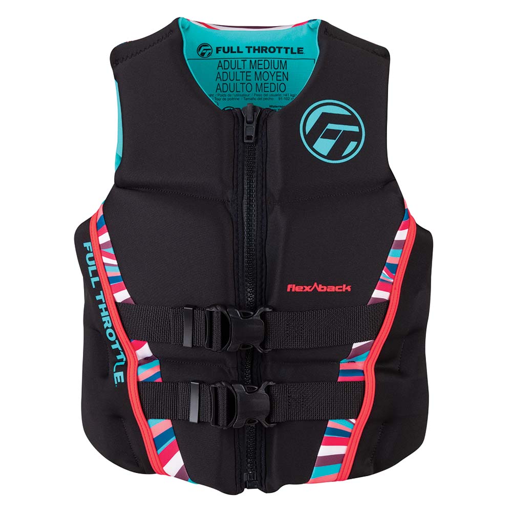 Full Throttle Womens Rapid-Dry Flex-Back Life Jacket - Womens XS - Pink/Black [142500-105-810-22] - Mealey Marine