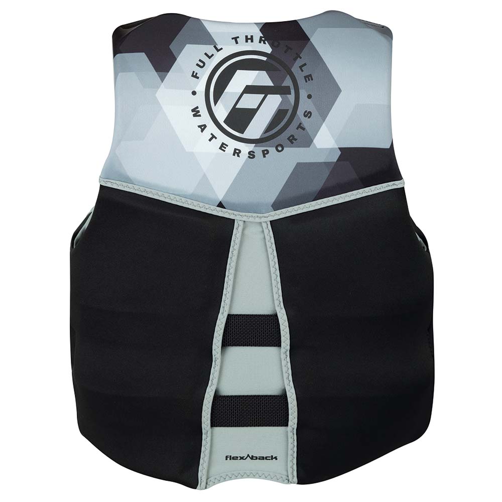 Full Throttle Mens Rapid-Dry Flex-Back Life Jacket - XL - Black/Grey [142500-701-050-22] - Mealey Marine