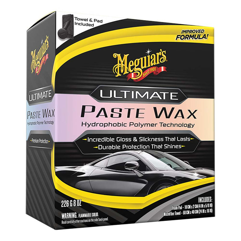 Meguiars Ultimate Paste Wax - Long-Lasting, Easy to Use Synthetic Wax - 8oz [G210608] - Mealey Marine