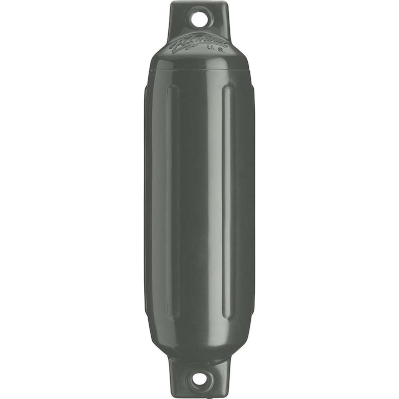 Polyform G-5 Twin Eye Fender 8.8" x 26.8" - Graphite [G-5-GRAPHITE] - Mealey Marine