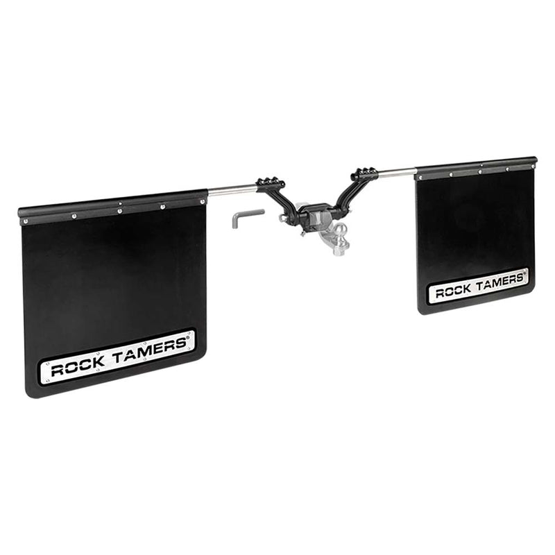 ROCK TAMERS 2" Hub Mudflap System - Matte Black/Stainless [00108] - Mealey Marine