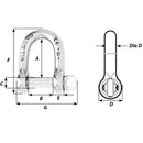 Wichard Self-Locking D Shackle - Diameter 6mm - 1/4" [01203]