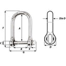 Wichard Self-Locking Large Shackle - Diameter 5mm - 3/16" [1262W]