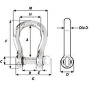 Wichard Captive Pin Bow Shackle - Diameter 5mm - 3/16" [01442]