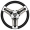 Schmitt Marine Burano Wheel 14" 3/4" Tapered Shaft Black Polyurethane w/Stainless Spoke Includes Center Cap/Nut [PU1051B1-04R]