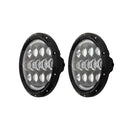 HEISE 7" LED Light w/Black Face  Partial Halo - 21 LED [JP-704B]