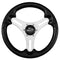 Schmitt Marine Torcello Lite 13" Wheel - Black Polyurethane Wheel w/Silver Spokes  Black Cap- 3/4" Tapered Shaft [PU063104-01R]