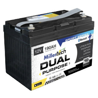 Millertech Lithium 12V 190Ah 1500CCA Dual Purpose Battery