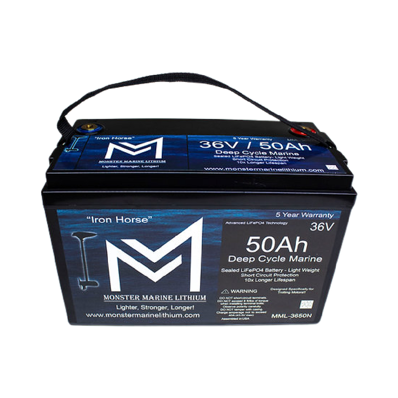 Monster Marine Lithium 36V 50AH  Deep Cycle Battery w/ Bluetooth [MML-3650BT]